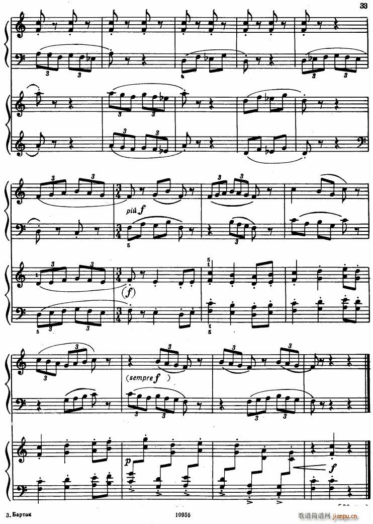 Bartok SZ 107 Mikrokosmos for Piano 37 66()14