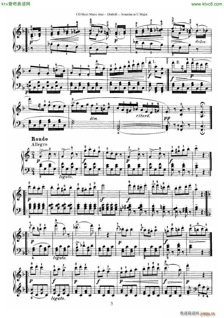 Diabelli Sonatinas Op 168 No 1 7 34P()11