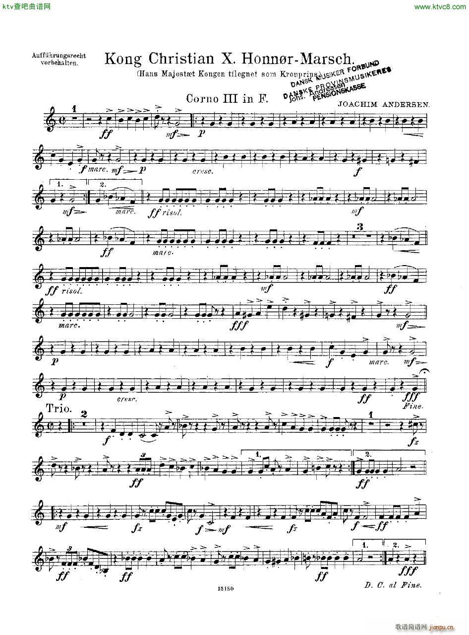 Andersen Kong Christian X Honn rmarsch orch()20