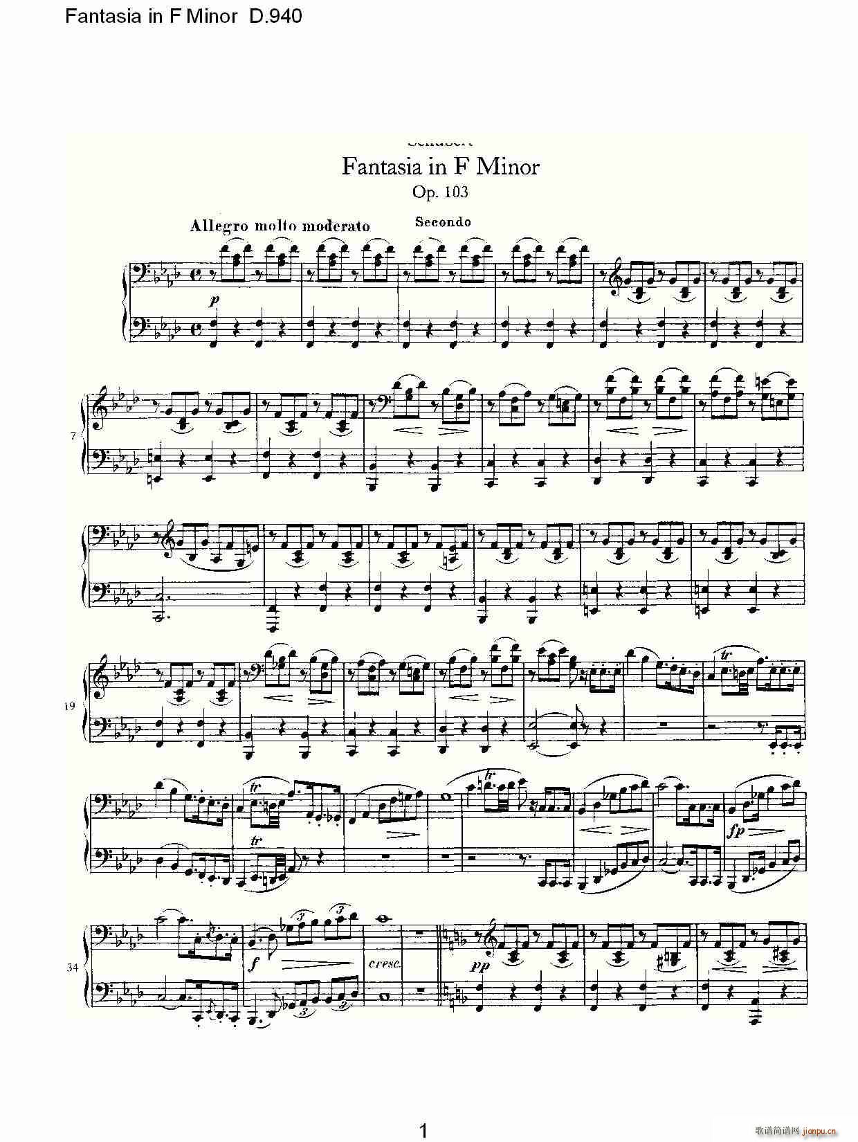 Fantasia in F Minor D.940(ʮּ)1
