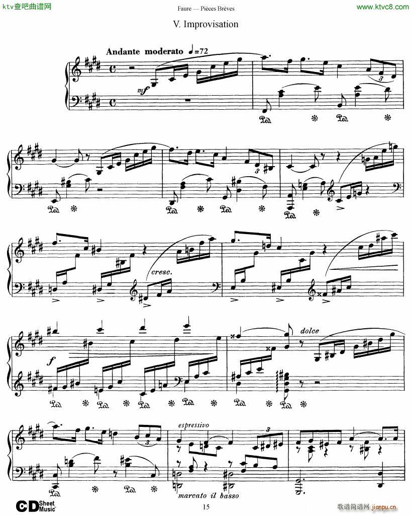 Faure 8 Pieces Breves Op 84()15