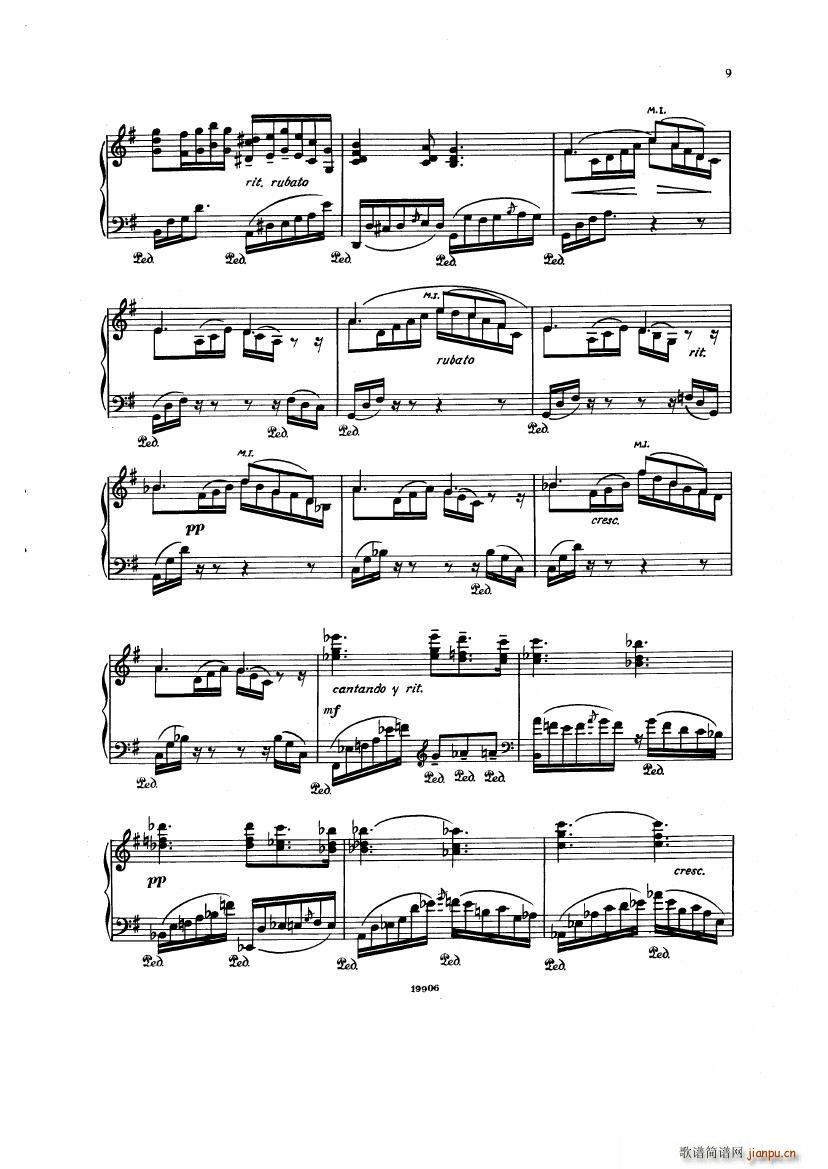 Albeniz op 65 Etudes no 1 7()9