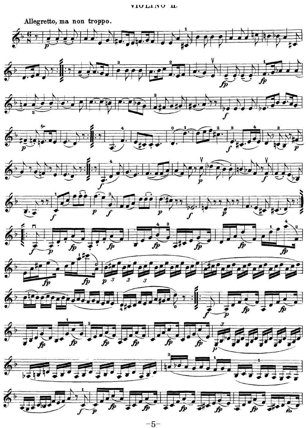 Mozart Quartet No 15 in D Minor K 421 Violin 2(ʮּ)5