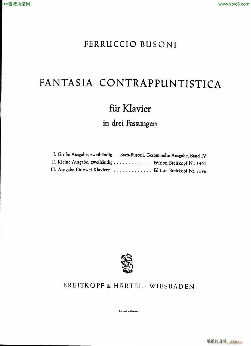 Busoni Fantasia contrappuntistica 2p 1()1
