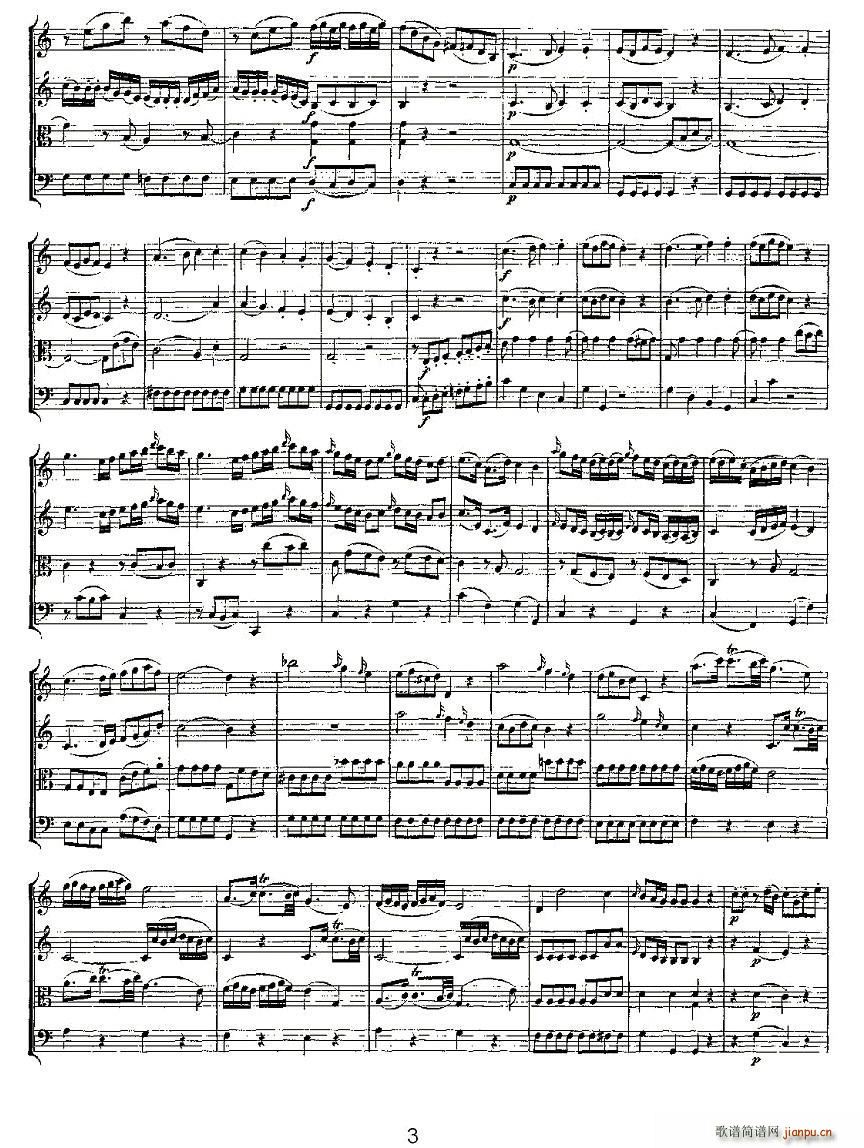 Quartet No 4 in C Major K 157 C()3
