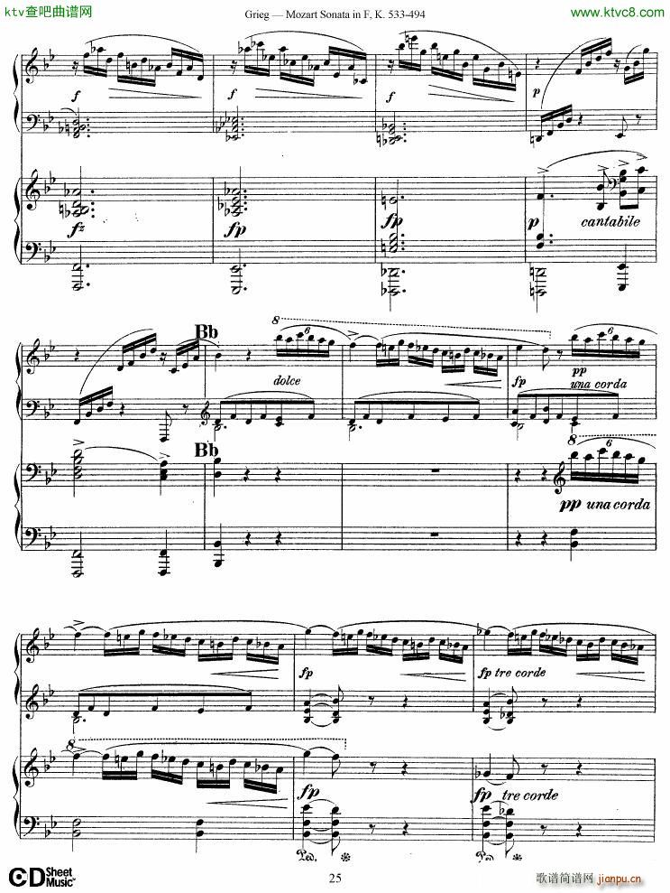 Grieg Sonata K 533 Mozart 2nd Piano Grieg()25