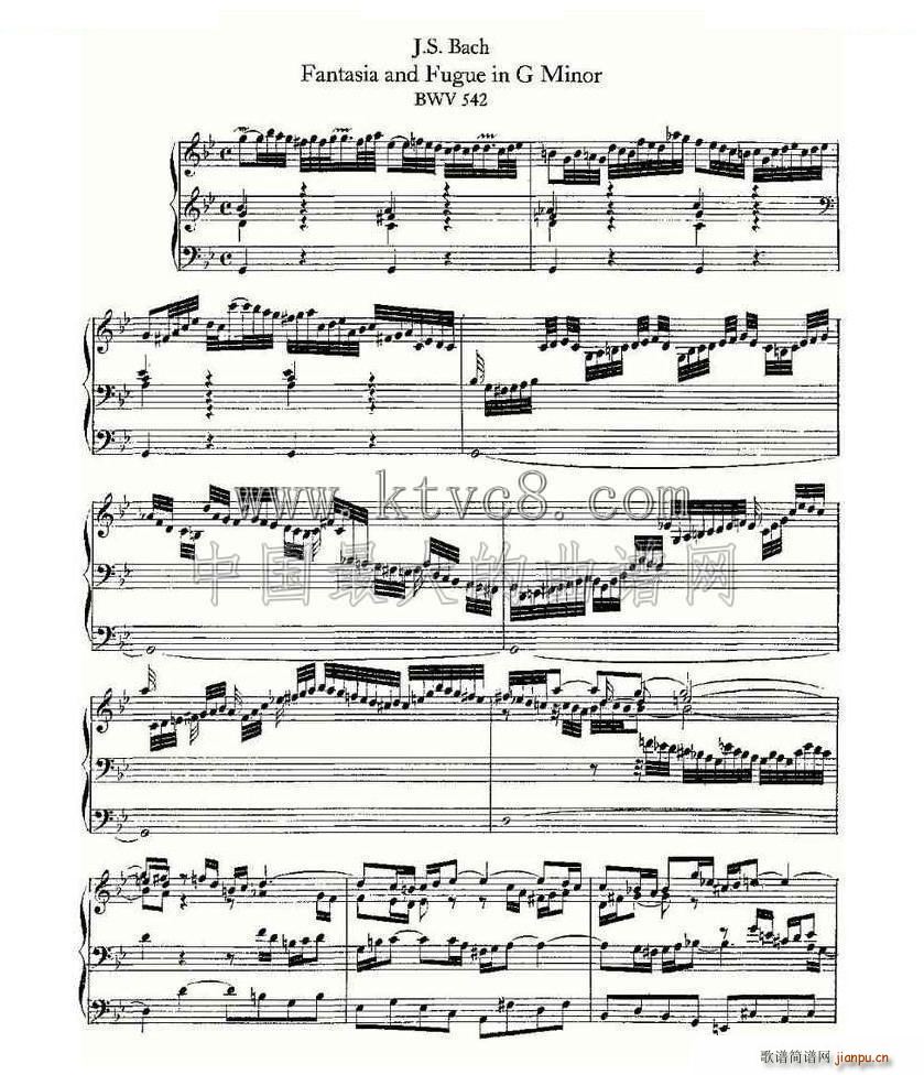 Fantasia and Fugue in G Minor BWV 542 ܷ(ʮּ)1