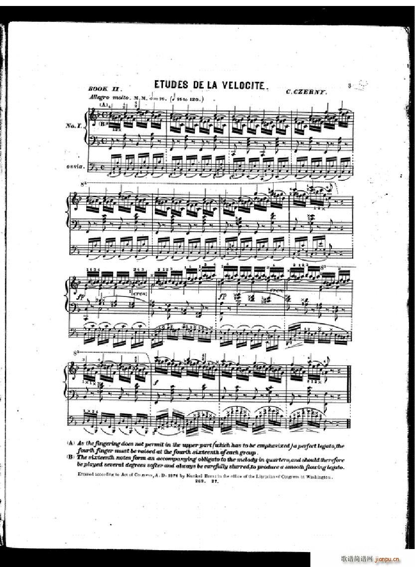 Czerny Etudes de la velocite book II()1