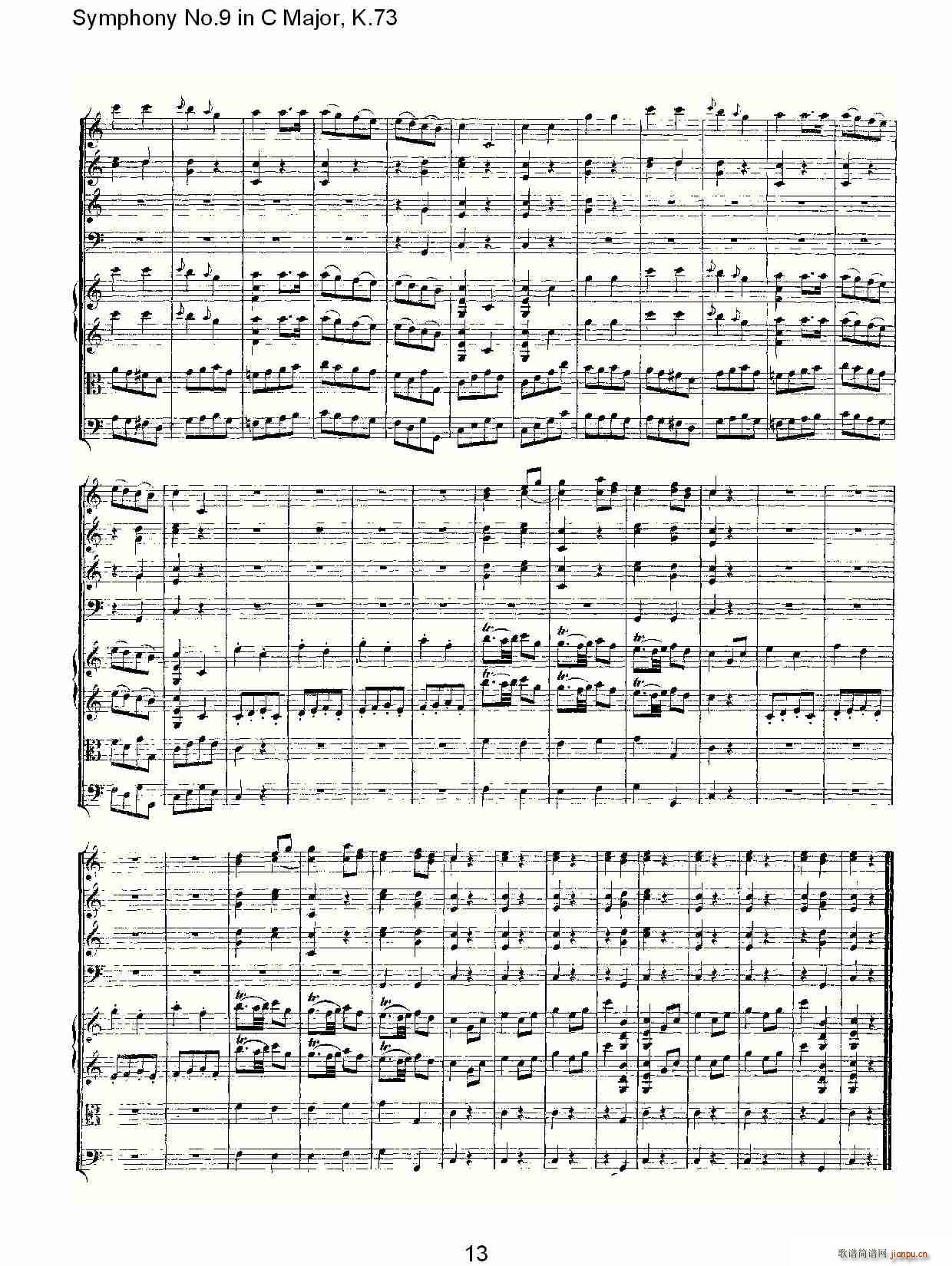 Symphony No.9 in C Major, K.73(ʮּ)13