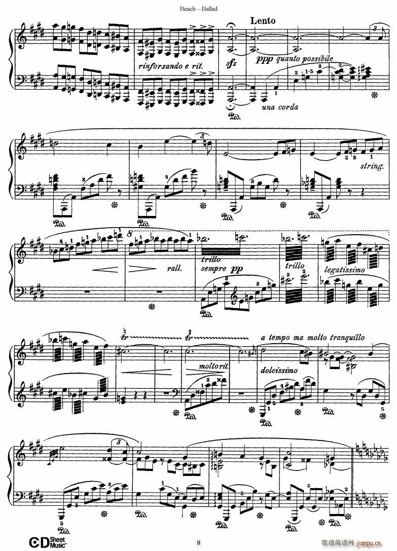 Beach Ballad in D flat major()8