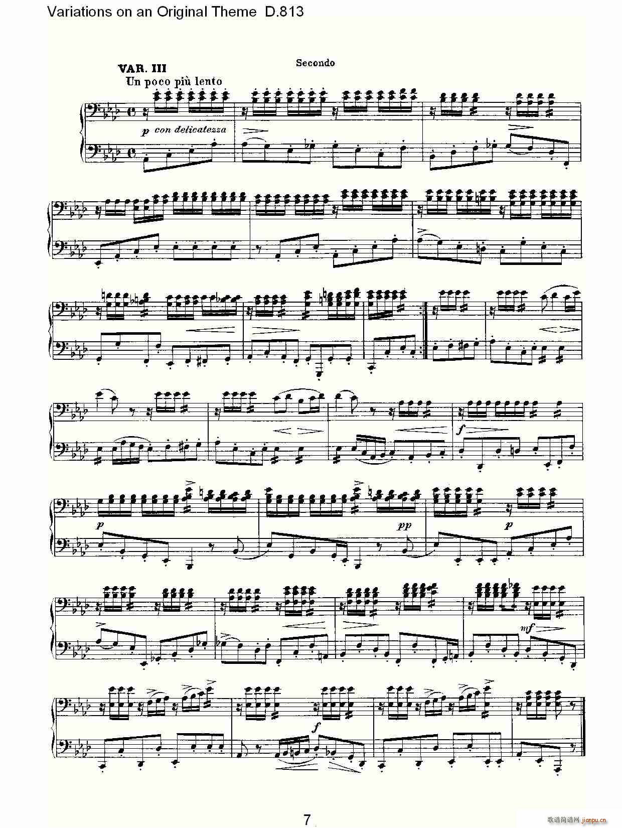 Variations on an Original Theme D.813(ʮּ)7