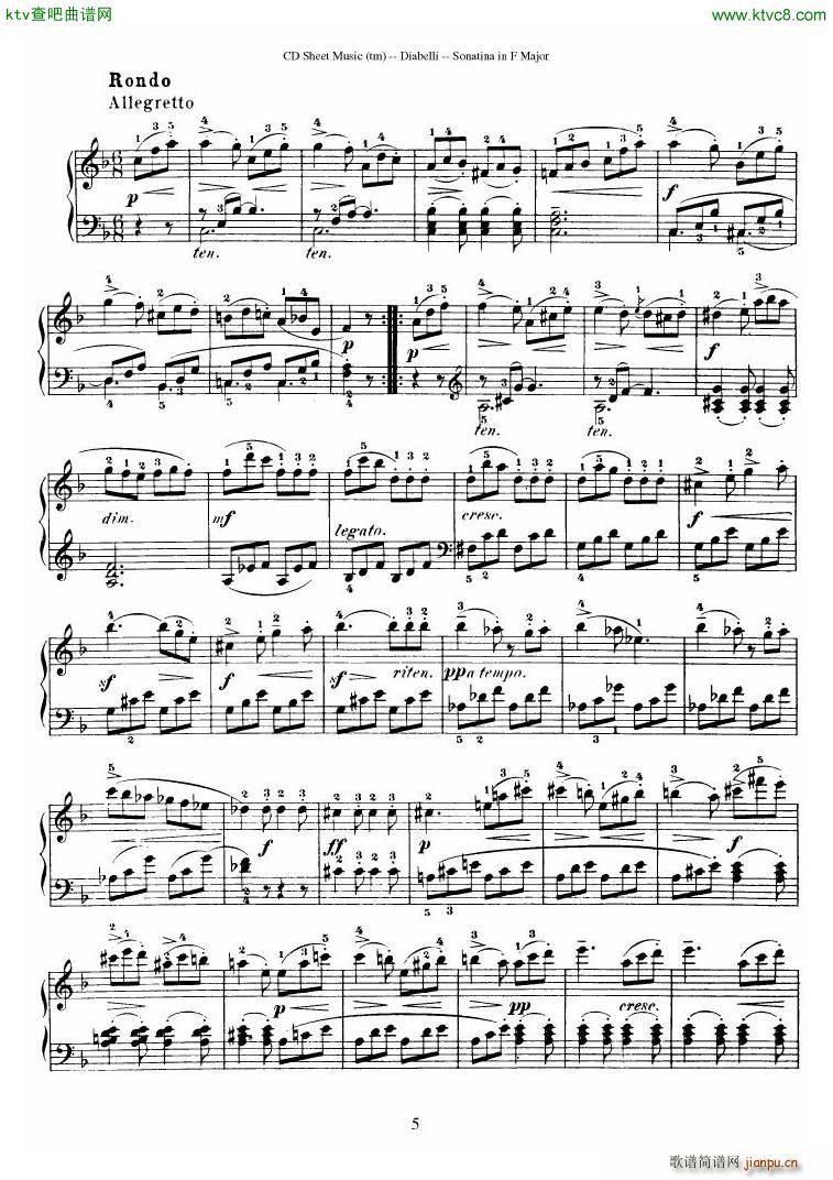 Diabelli Sonatinas Op 151 No 1 4 23P()16