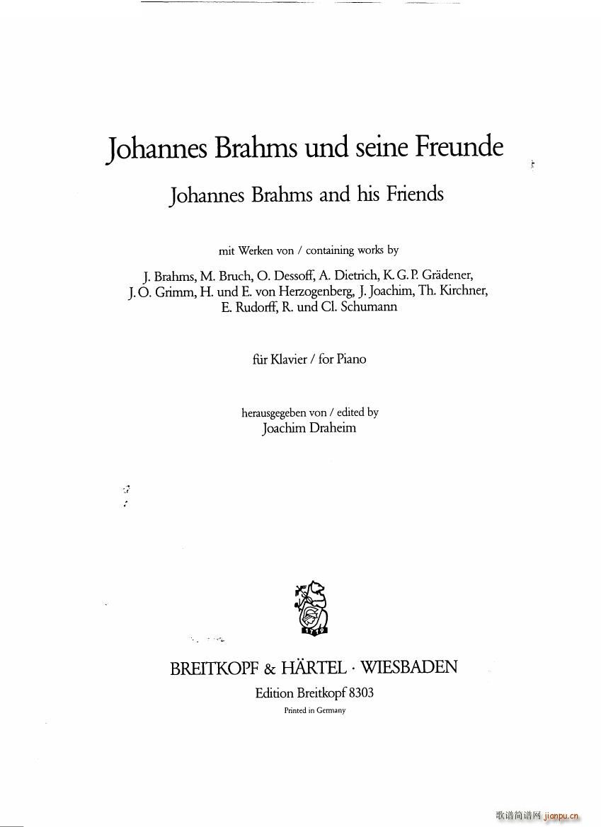 Brahms and his friends Anthology 1 1(ʮּ)1