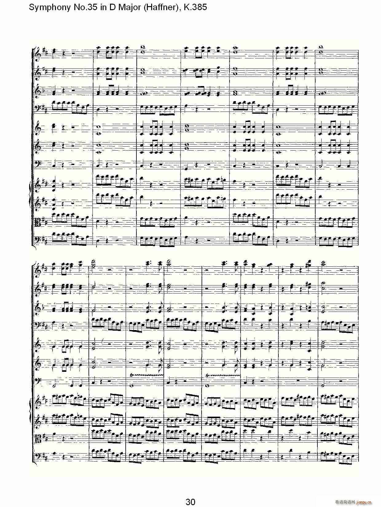 Symphony No.35 in D Major, K.385(ʮּ)30