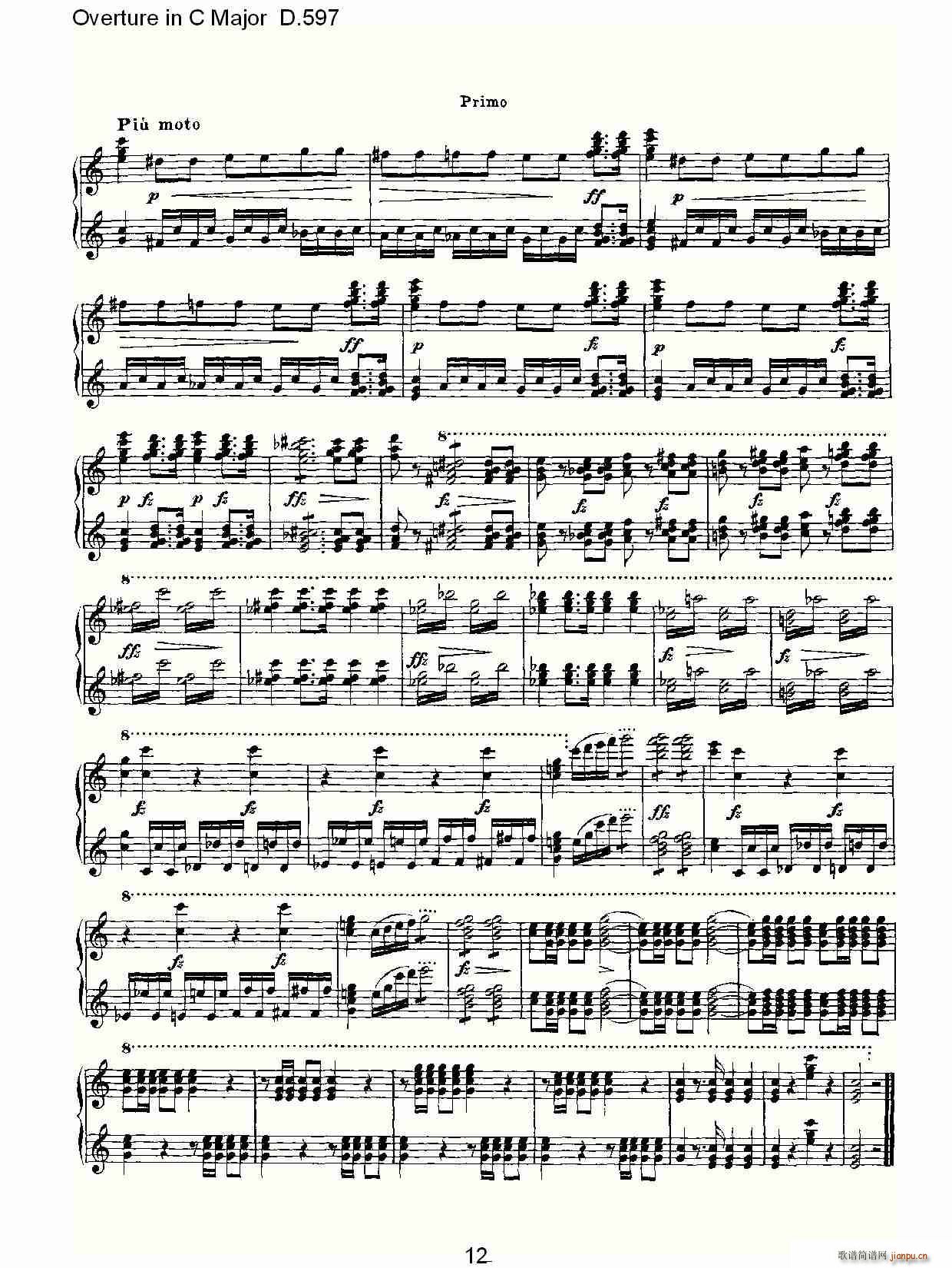 Overture in C Major D.597(ʮּ)12