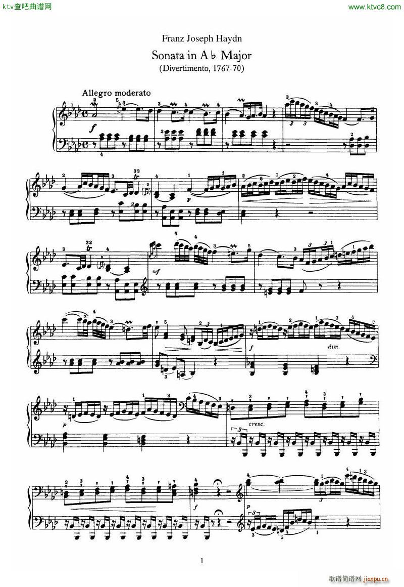Piano Sonata No 46 in Ab()1