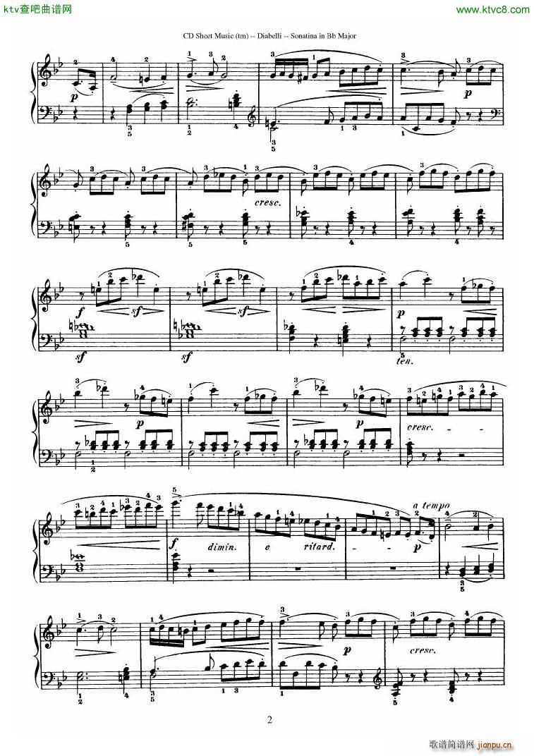 Diabelli Sonatinas Op 168 No 1 7 34P()14
