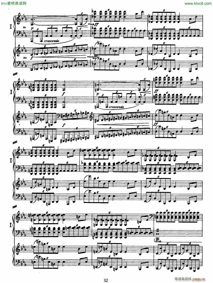 Bruckner Symphony No 4 4 hands arr ()31
