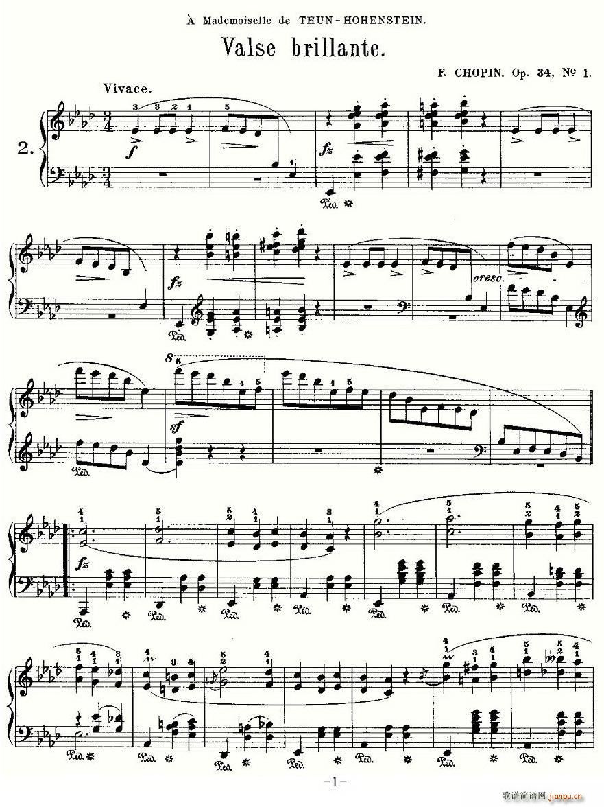 valse brillanteOp.34, No.1(ʮּ)1
