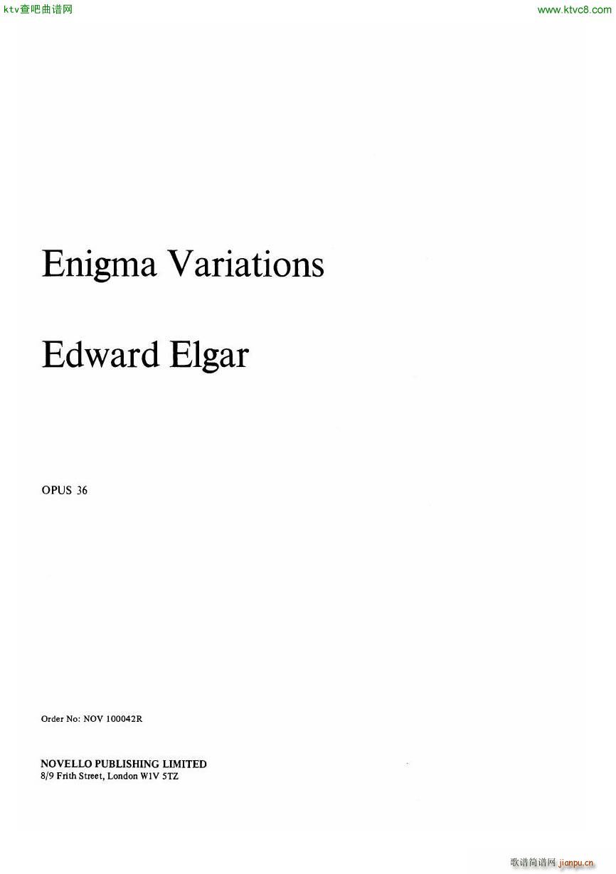 Edward Elgar Enigma Variations Op 36()1