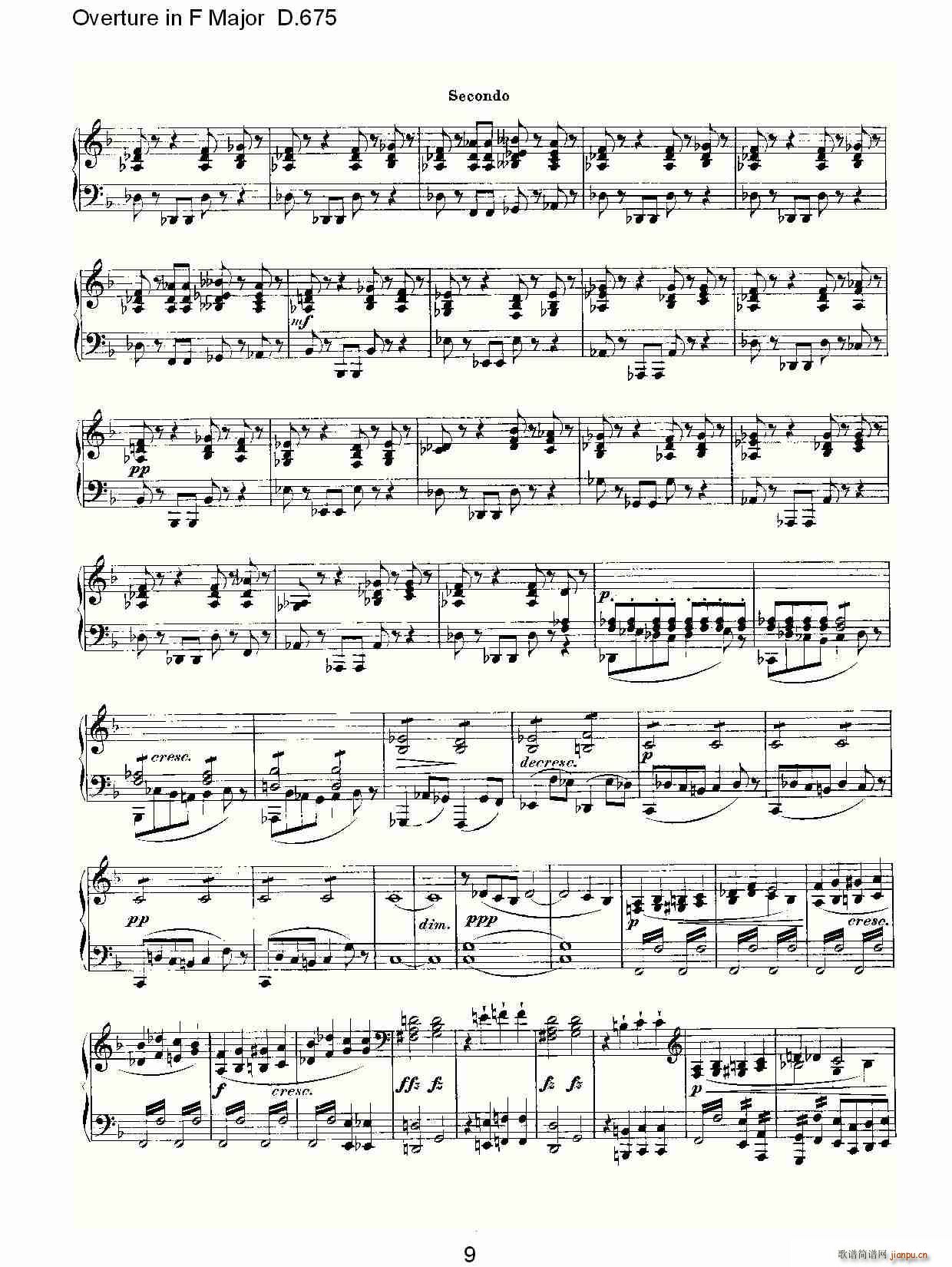 Overture in F Major D.675(ʮּ)9