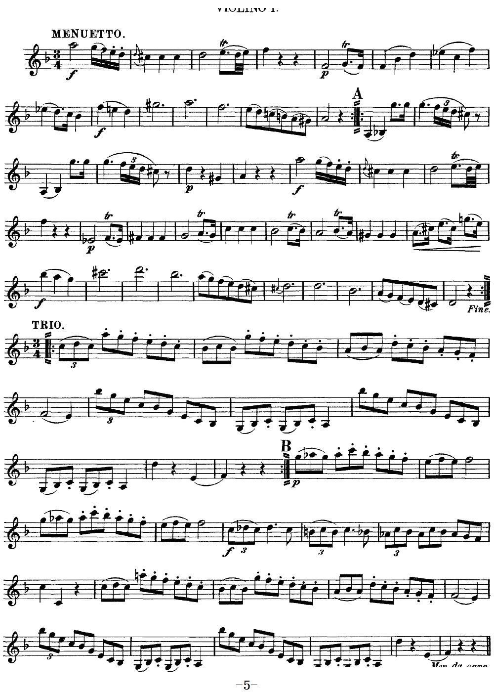 Mozart Quartet No 13 in D Minor K 173 Violin 1(ʮּ)5