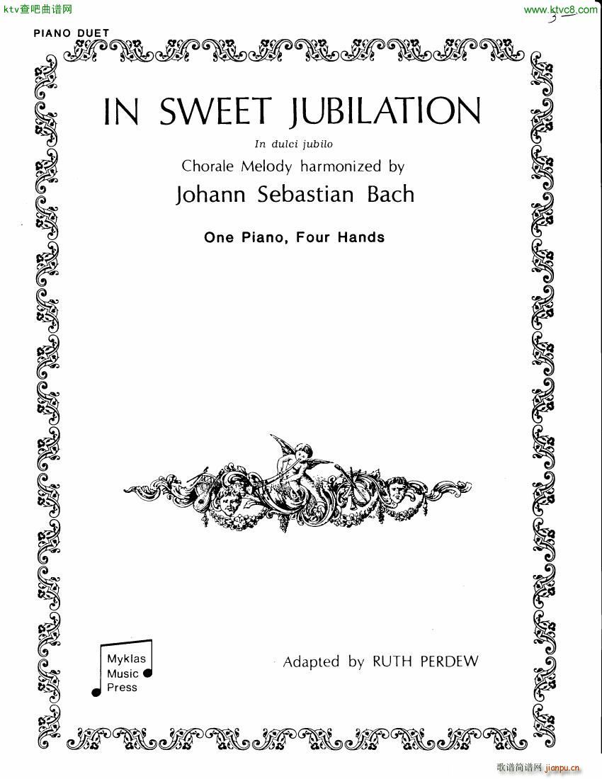 Bach JS BWV 368 In dulci jubilo arr 4h Perdew()1