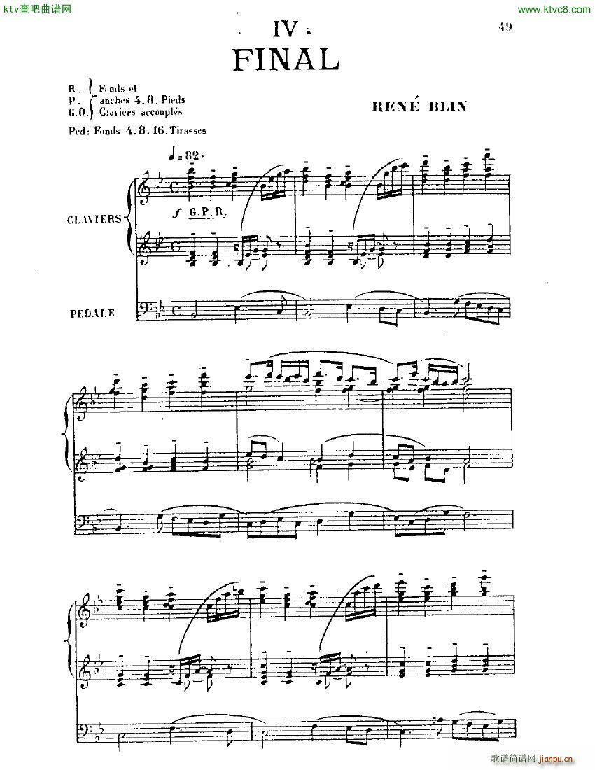 Blin Rene Symphonie mvt 4 solo organ()1