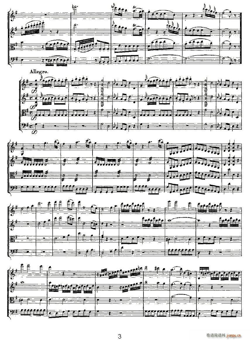 Quartet No 1 in G Major K 80 Gһ()3
