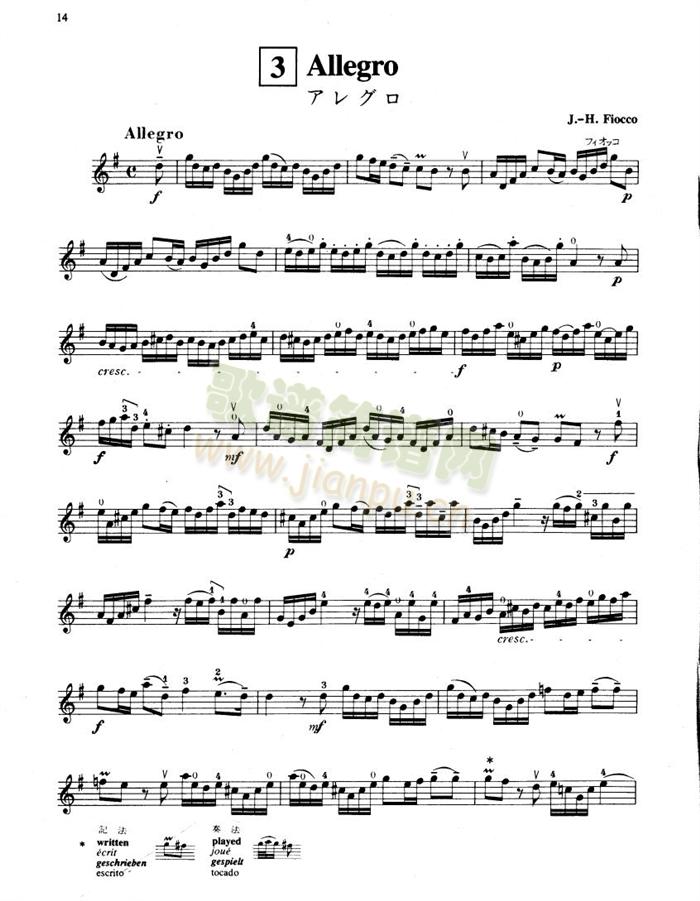 Suzuki Violin Method简谱