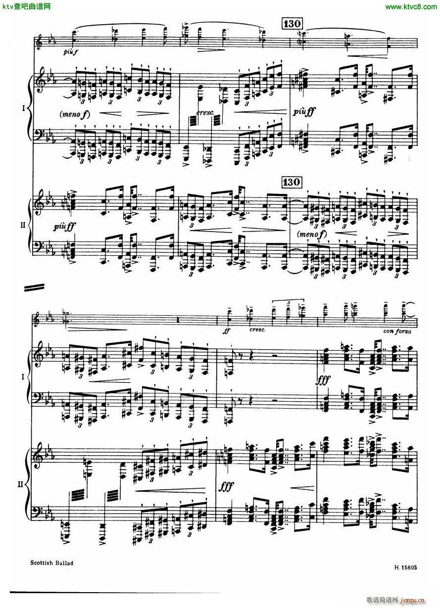 Britten Scottish Ballad op 26 arr for 2 pianos()16
