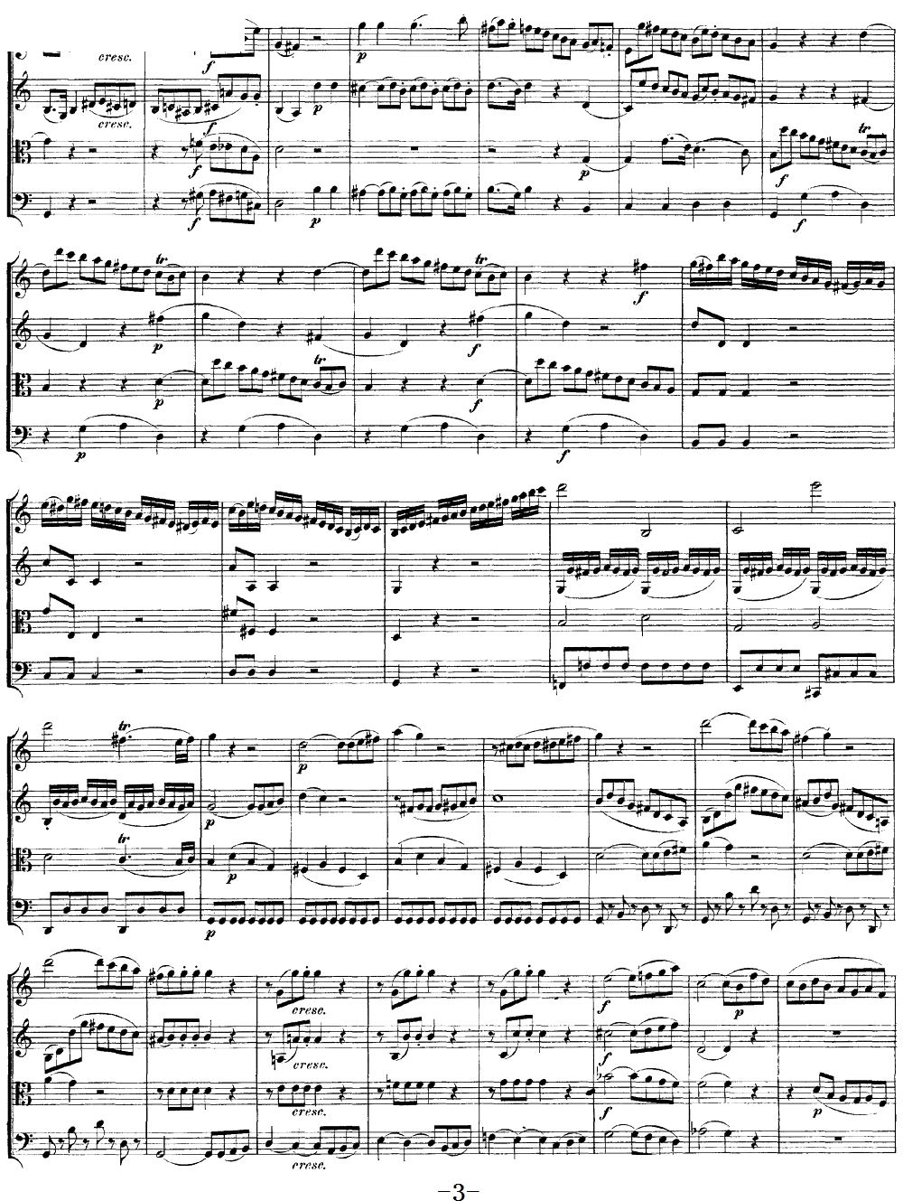 Mozart Quartet No 19 in C Major K 465()3