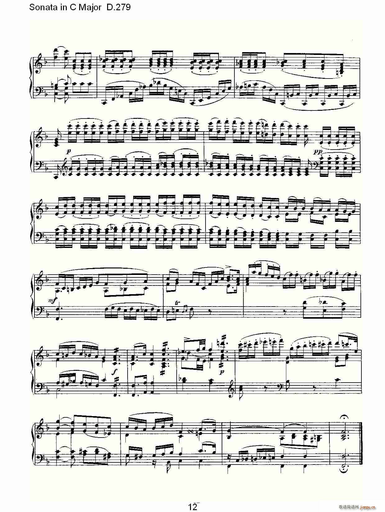 Sonata in C Major D.279(ʮּ)12