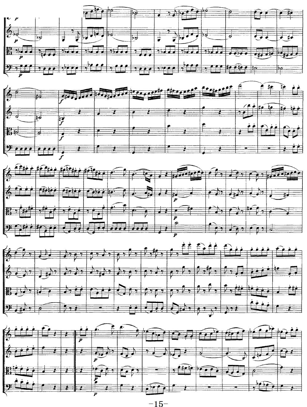 Mozart Quartet No 19 in C Major K 465()15