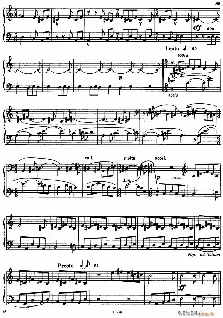Bartok SZ 107 Mikrokosmos for Piano 97 121()8