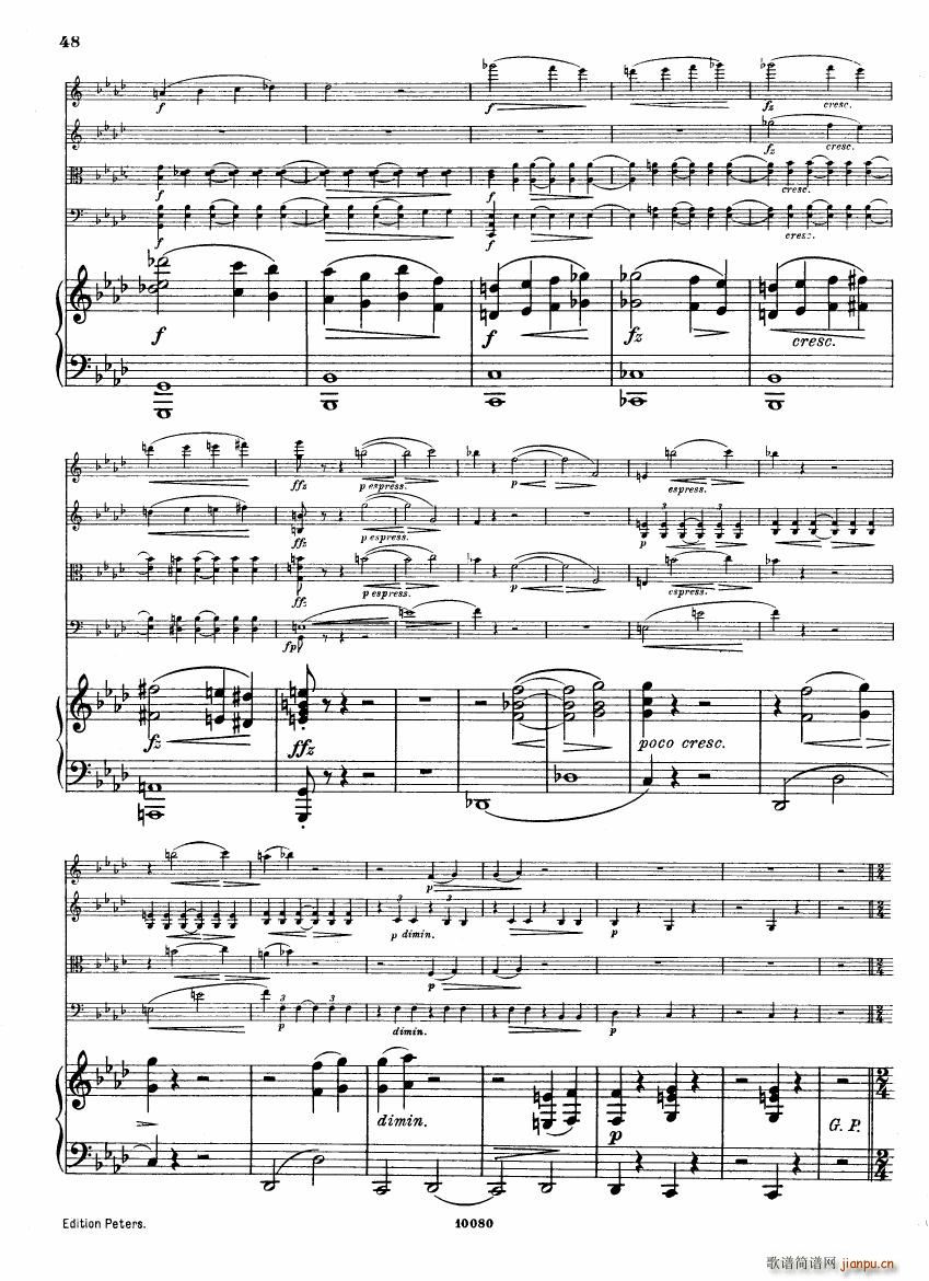 Brahms op 34 Piano Quintet f minor score ()6