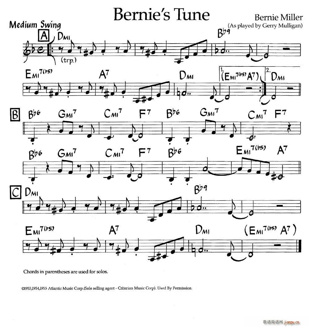 Bernie s Tune ʿ()1