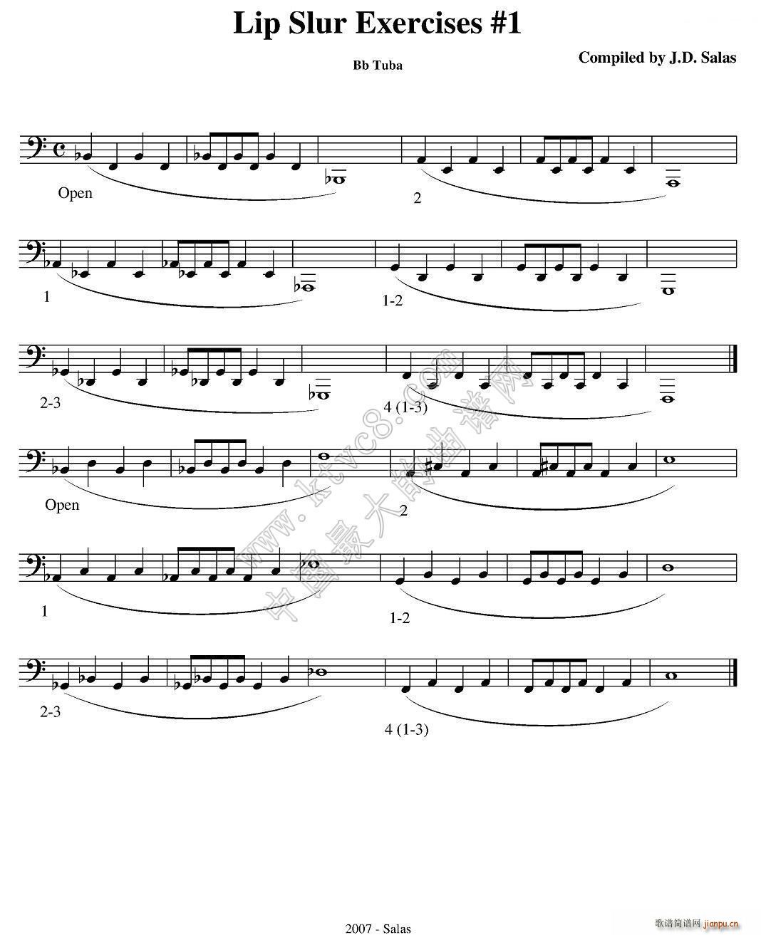 Lip Slur Exercise Bb Tuba ϰ̲ѡ(ʮּ)1