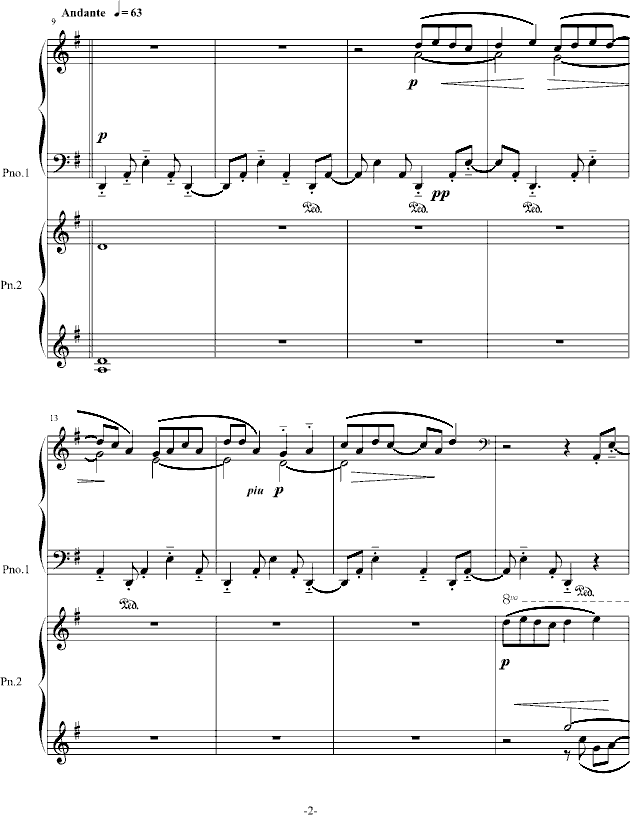 太阳出来喜洋洋双钢琴钢琴谱钢琴曲符方泽