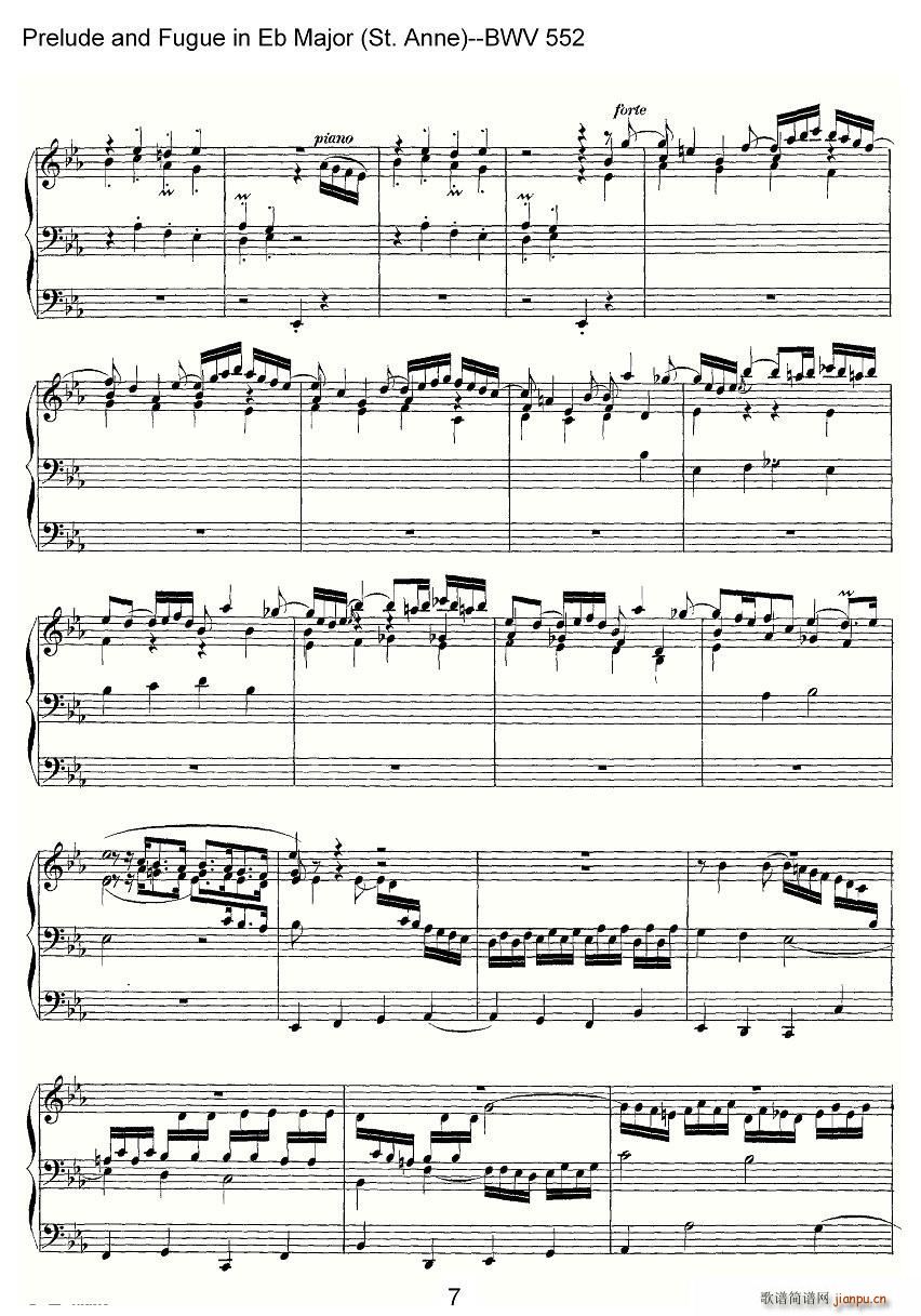 Prelude and Fugue in Eb Major St Anne BWV 552 ܷ(ʮּ)7