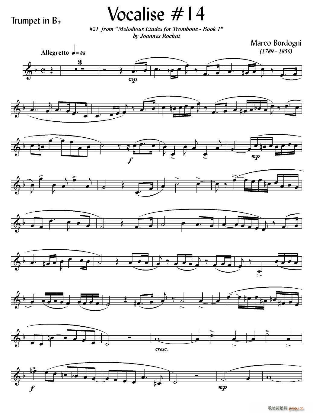 Bordogni Vocalise 14 С ͭ(ʮּ)1