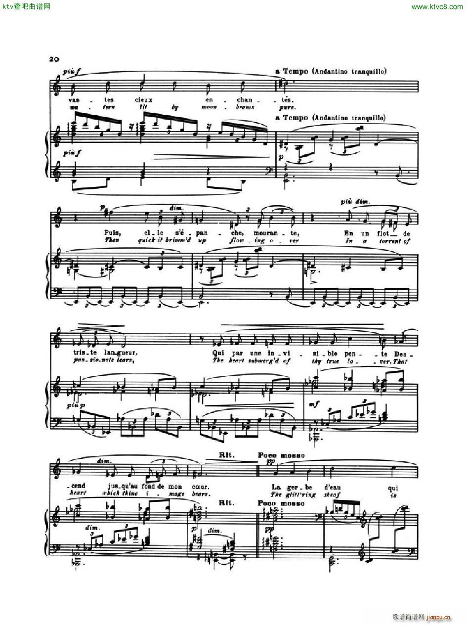Debussy Pomes de Baudelaire 3 Le Jet d Eau()5