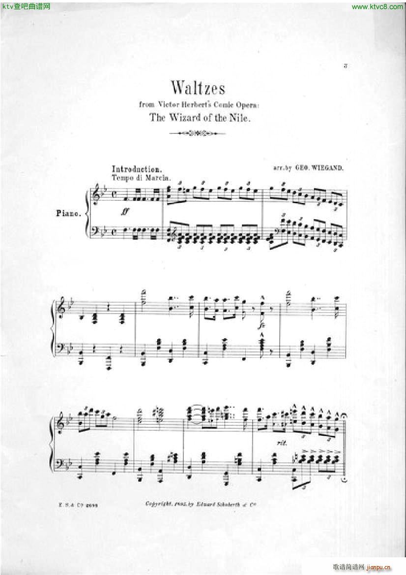 Victor Herbert The Wizard of the Nile Waltzes()1