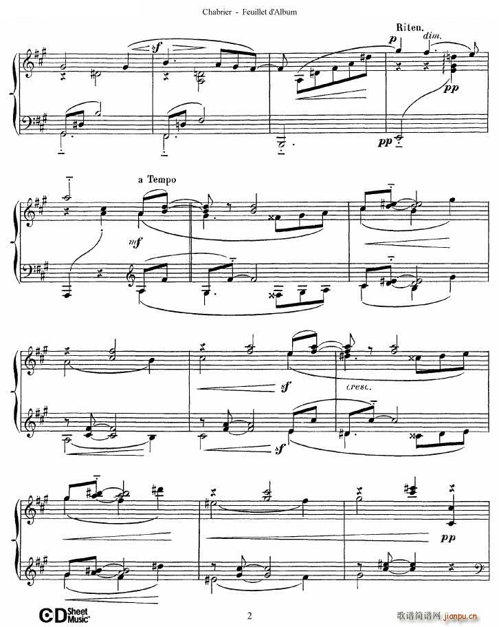 Chabrier Feuillet d lbum Feuillet d lbum(ʮּ)3