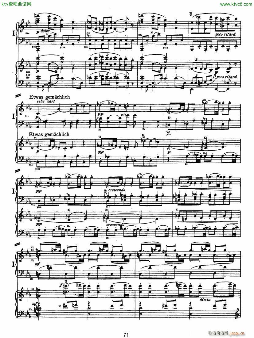 Bruckner Symphony No 4 4 hands arr ()20
