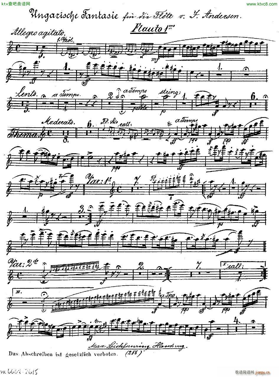 Andersen op 2 Ungarische Fantasie orch parts()22