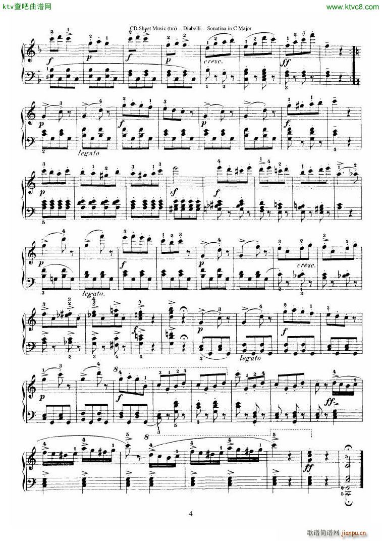 Diabelli Sonatinas Op 168 No 1 7 34P()12