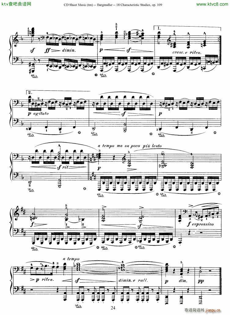Burgmuller 18 characteristic studies op109()24