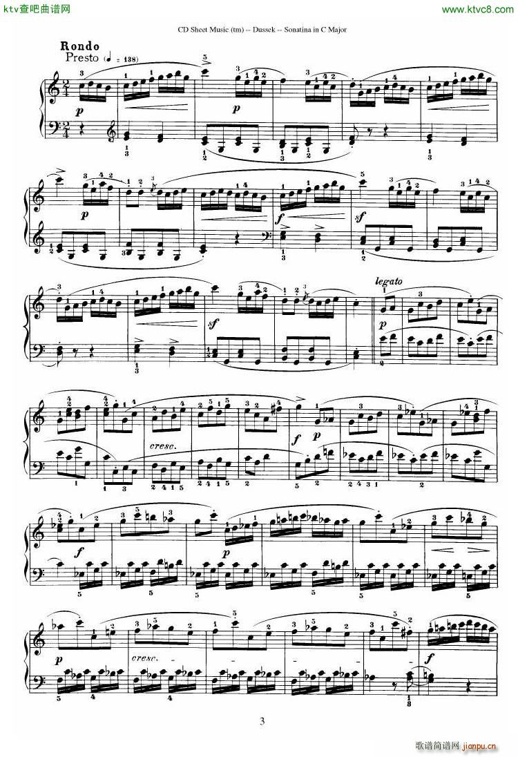 Dussek Sonatina in G Major()8