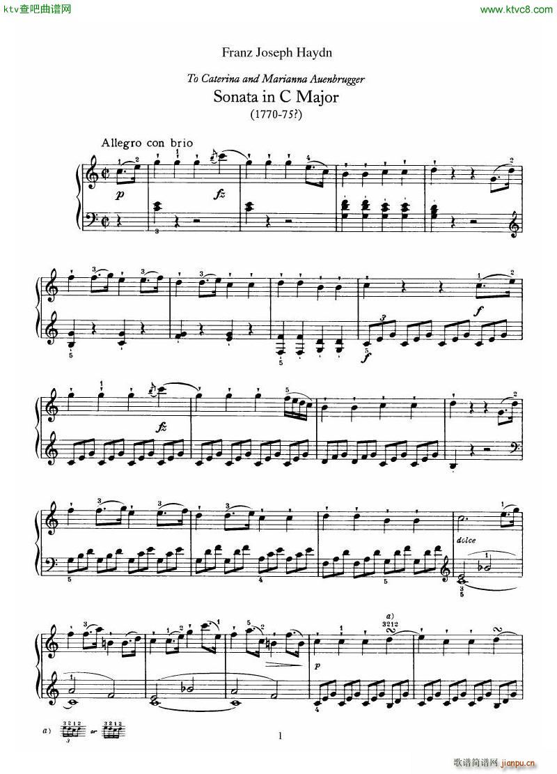 Haydn Piano Sonata No 35 In C()1